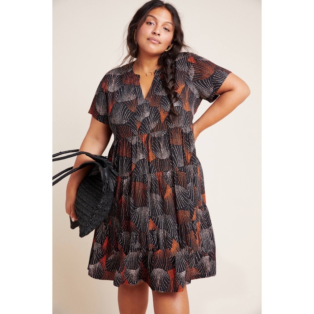 Anthropologie Maeve Tania Tiered Tunic Dress